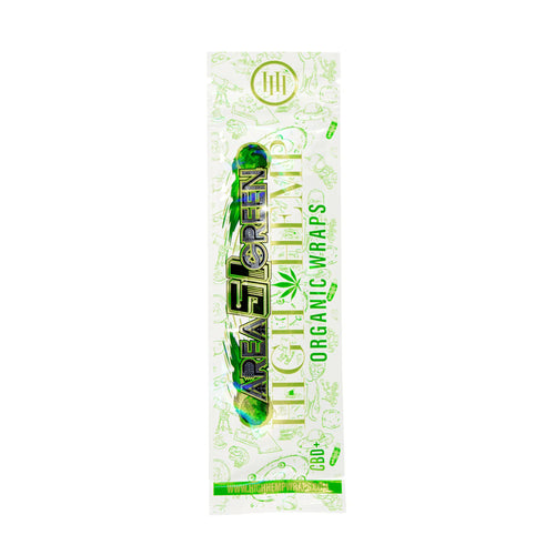 High Hemp Organic Wraps |Area 51 Green Apple| Tobacco-Free Hemp Blunt Wraps