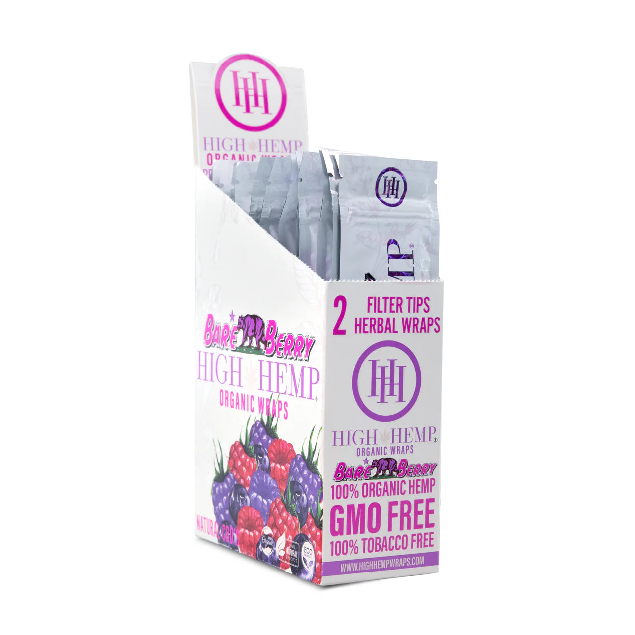 High Hemp Organic Wraps |BareBerry| Tobacco-Free Hemp Blunt Wraps