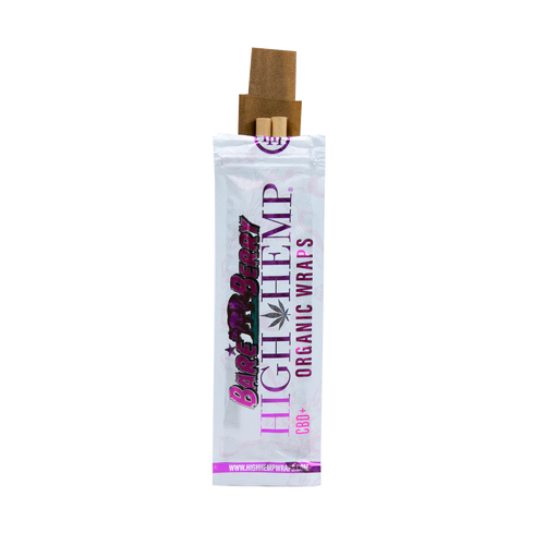 High Hemp Organic Wraps |BareBerry| Tobacco-Free Hemp Blunt Wraps
