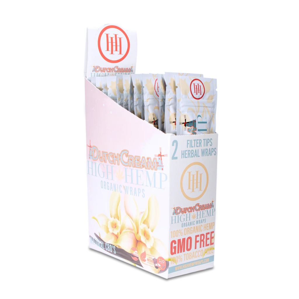 High Hemp Organic Wraps |Dutch Cream| Tobacco-Free Hemp Blunt Wraps