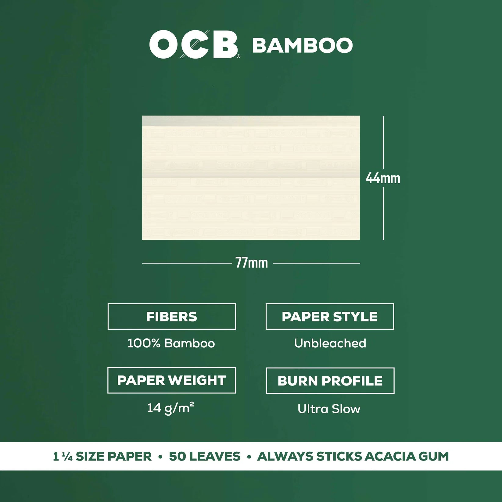 OCB Bamboo King Slim Rolling Papers