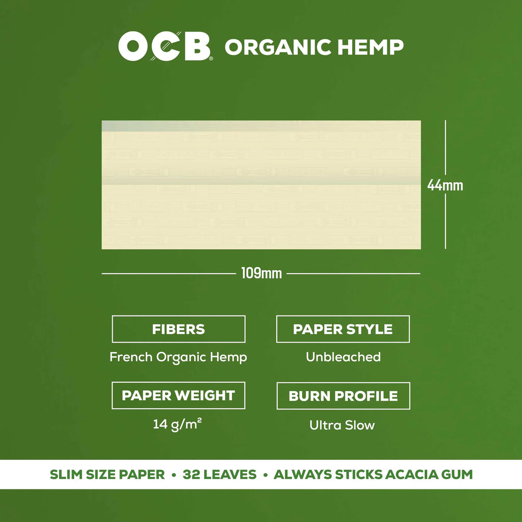 OCB Organic Hemp Slim Rolling Papers