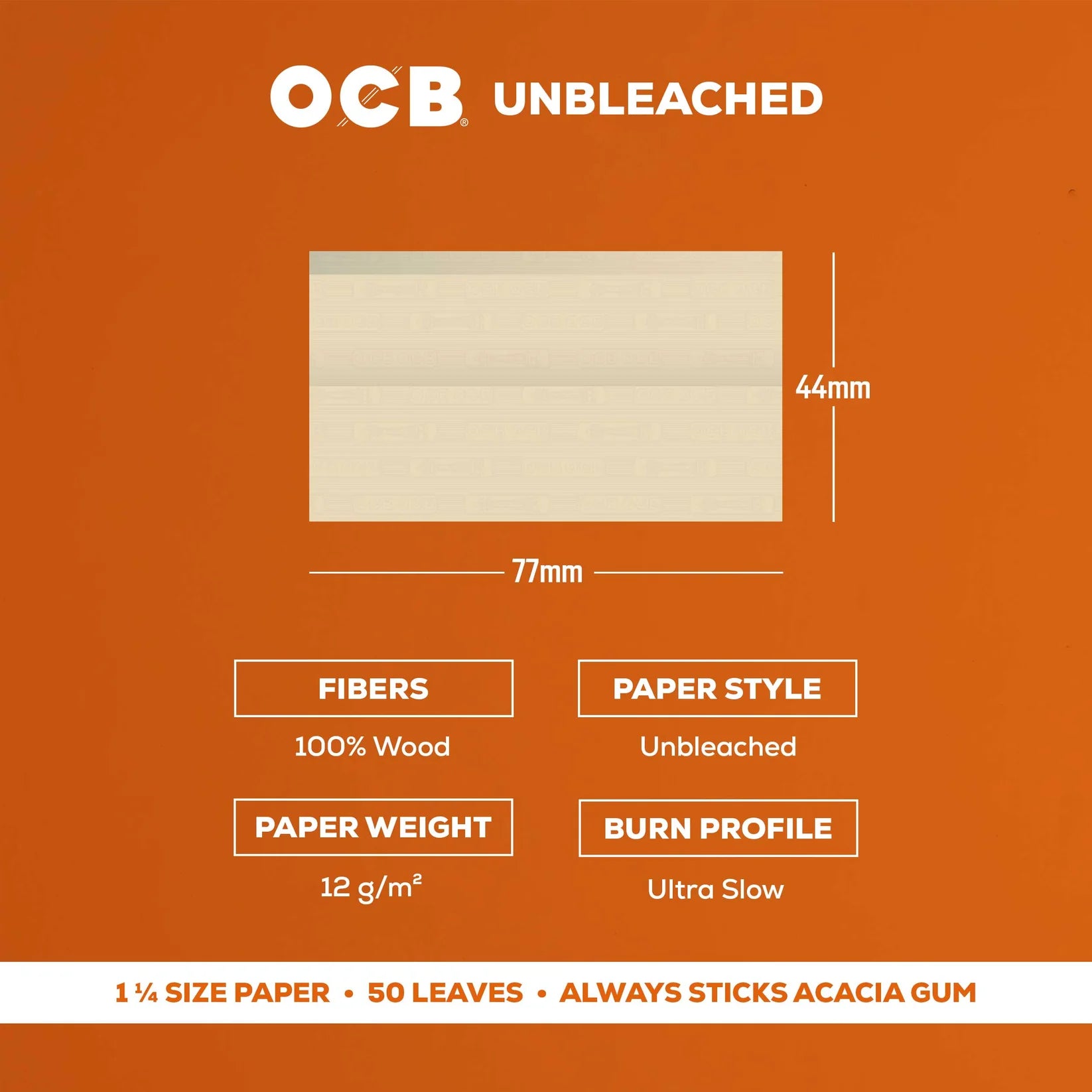 OCB Unbleached 1¼ Rolling Papers
