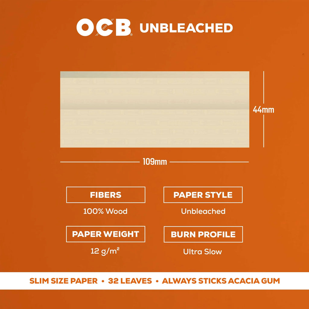 OCB Unbleached King Slim Rolling Papers