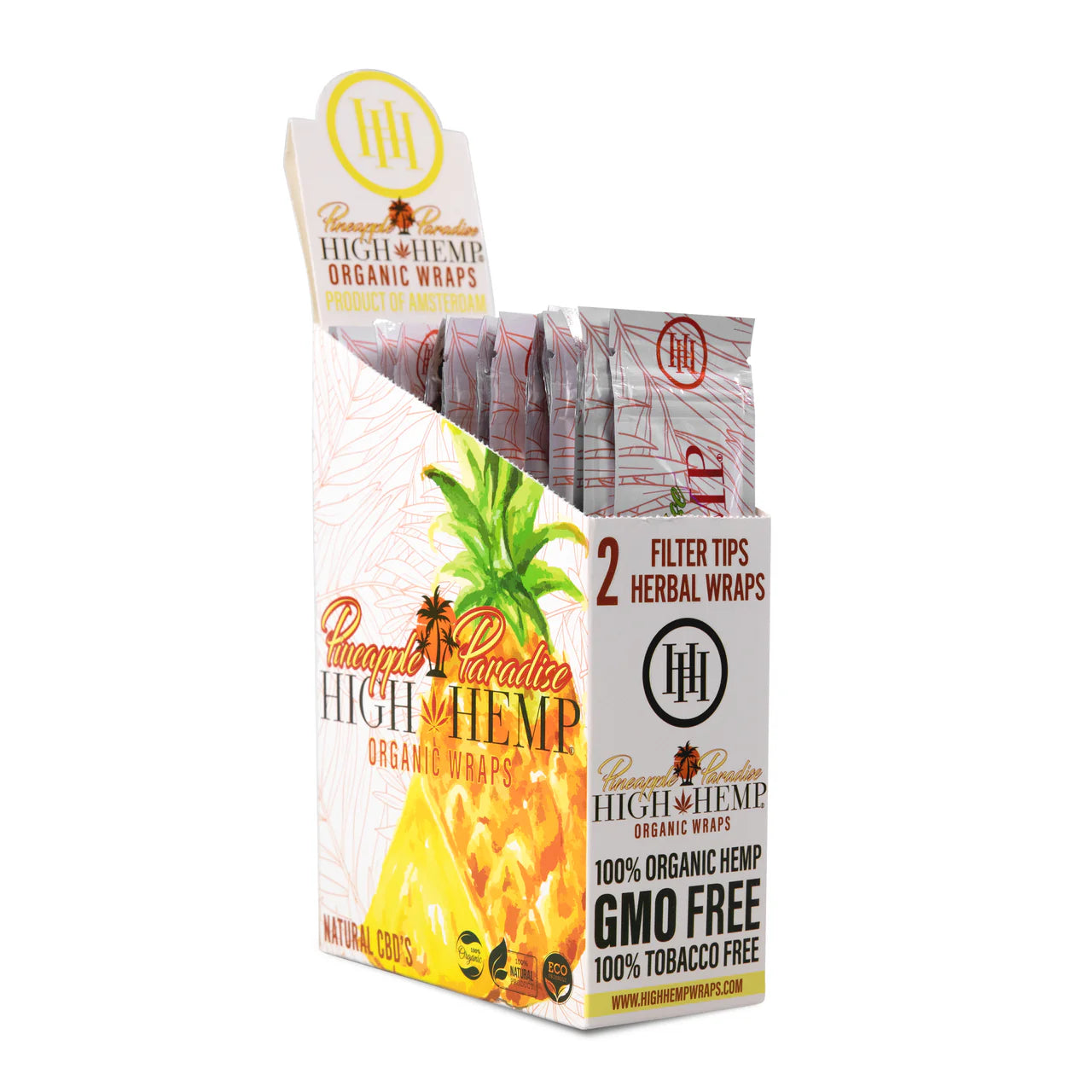 High Hemp Organic Wraps |Pineapple Paradise| Tobacco-Free Hemp Blunt Wraps