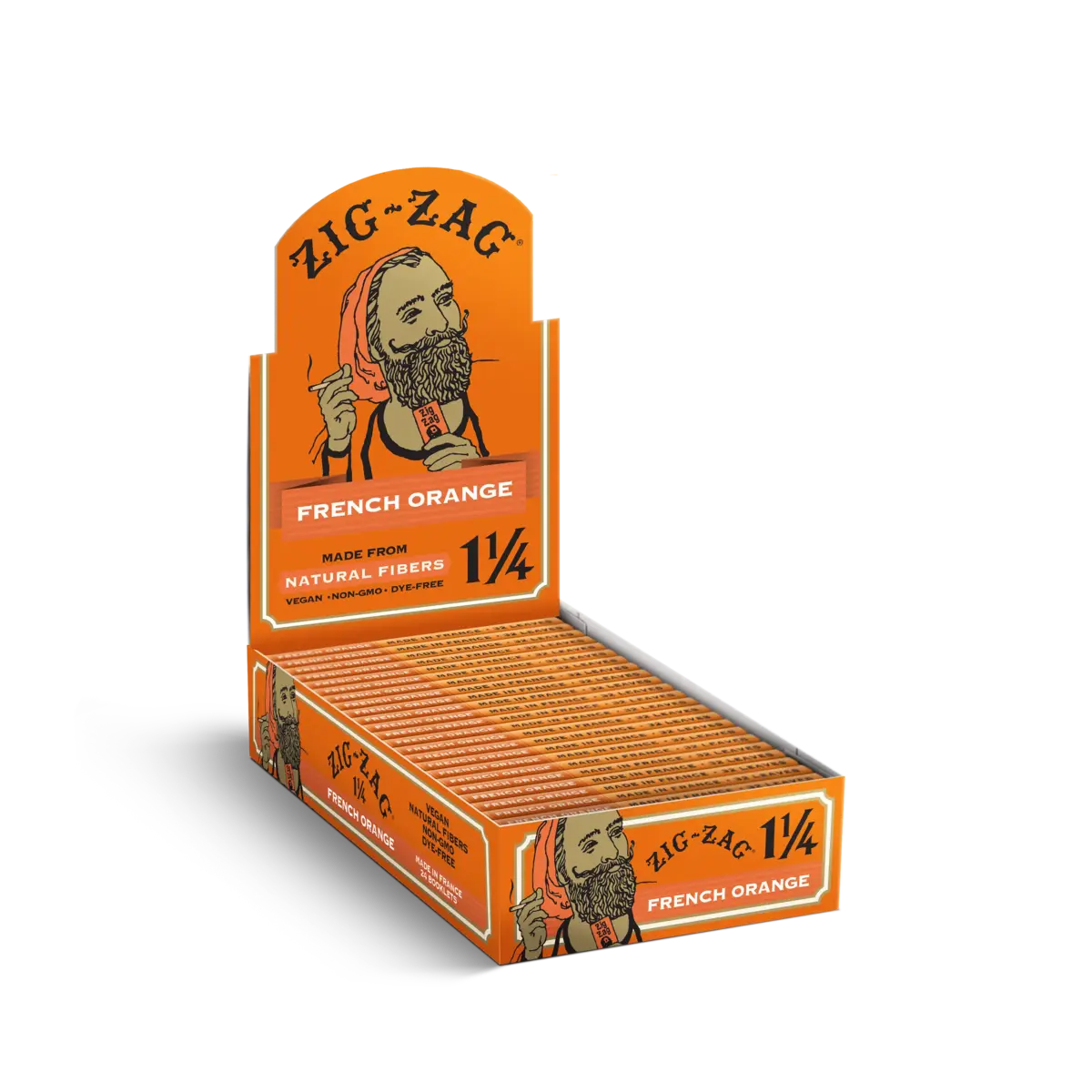 ZIG-ZACK FRENCH ORANGE ROLLING PAPERS   1/4