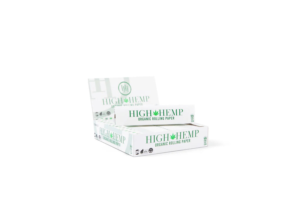 High Hemp Rolling Papers  Naturally Green King Size 100% Organic Hemp
