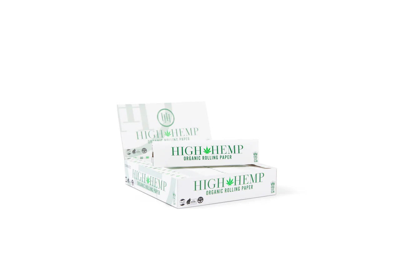 High Hemp Rolling Papers  Naturally Green King Size 100% Organic Hemp